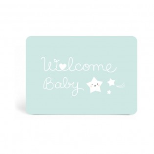 Carte " Welcome baby " bleu de Zü (ZU)
