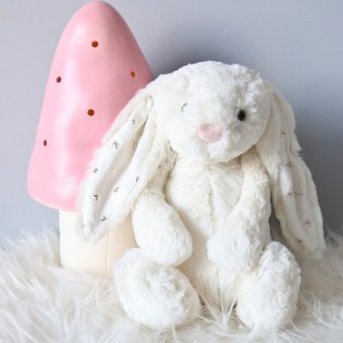 Peluche lapin blanc Bashful Twinkle (M) - Jellycat
