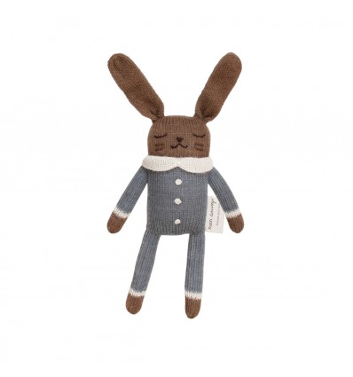 Doudou Lapin combinaison ardoise - Main Sauvage