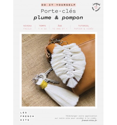 Kit porte-clés Plume et Pompons - French Kits