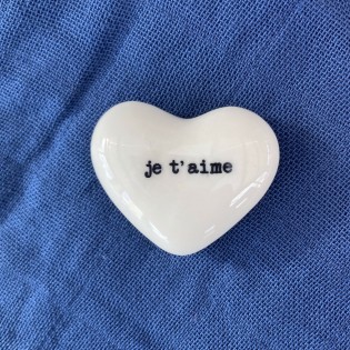 Coeur en céramique "Je t'aime"
