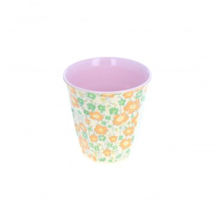 Verre en mélamine rose à fleurs