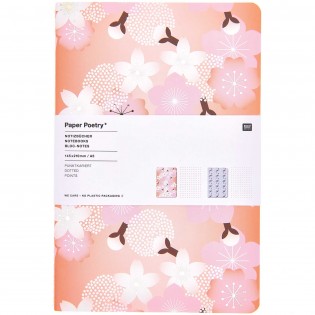 Set de 2 carnets fleuris Sakura - Rico Design