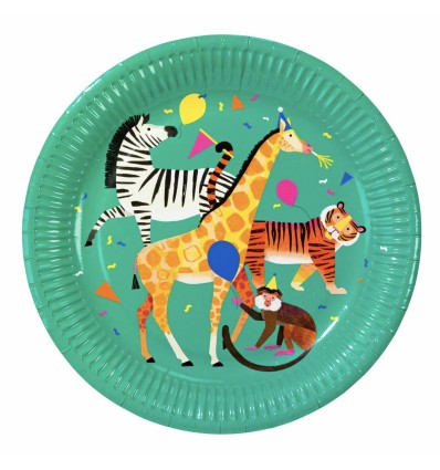 8 assiettes en carton Party Animals - Talking Tables