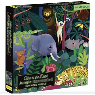 Puzzle Jungle phosphorescent 500 pièces - Mudpuppy