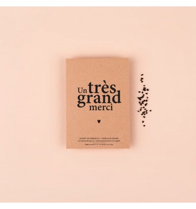 Graines à planter "Un très grand merci" - La Fabrique à Sachets