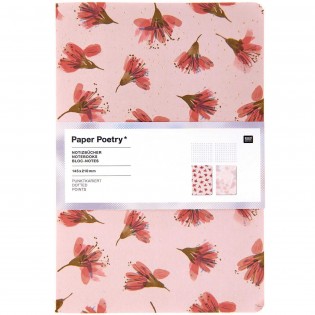 Set de 2 carnets Cerisier Blurry - Rico Design