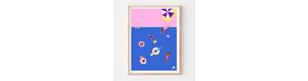 Affiche Piscine - Ma Petite Vie