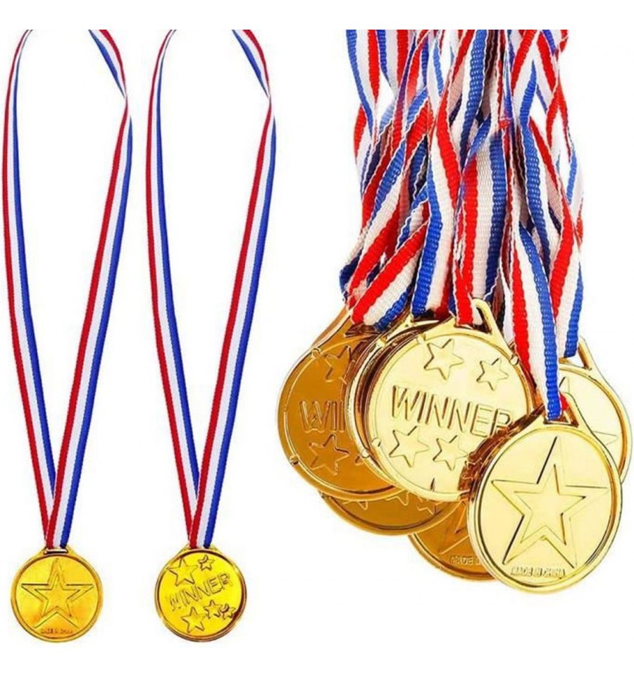 Slijm Achtervolging Kaliber Medaille en plastique Bleu Blanc Rouge