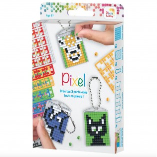 Set de 3 Porte-clés animaux - Pixelhobby