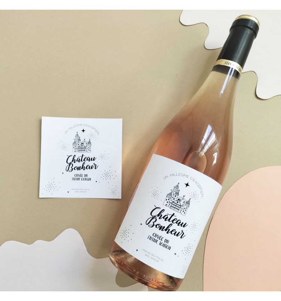 Etiquette bouteille de vin personnalisée - annonce grossesse, demande  témoin : : Produits Handmade