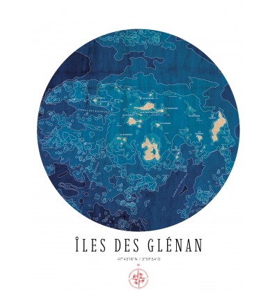 Affiche "Les Glénan" - Woodkraft