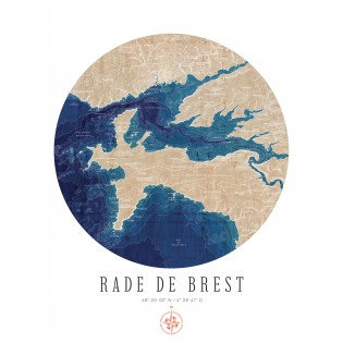 Affiche "Rade de Brest" - Woodkraft