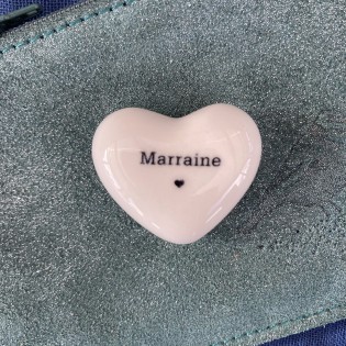 Coeur en céramique "Marraine"