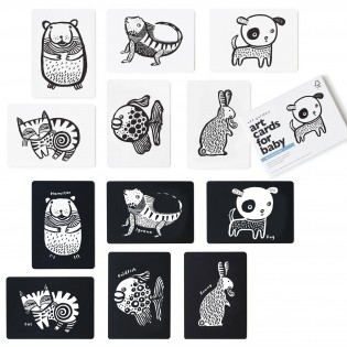 Cartes noir et blanc animaux de compagnie - Wee Gallery