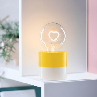 Lampe ampoule coeur