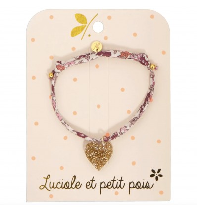 Bracelet liberty Ava Spring coeur doré - Luciole et Petit Pois