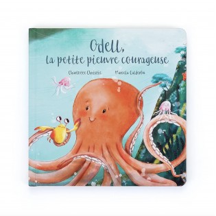 Livre "Odell la petite pieuvre courageuse" - Jellycat