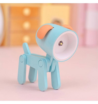Mini lampe LED chien bleu