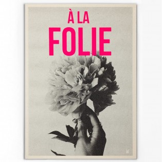 Affiche vintage A4 "A la folie" - Atelier Kencre