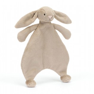 Doudou plat lapin bashful beige - Jellycat