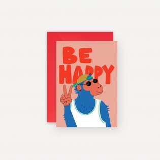 Carte postale Monkey be happy- Mariisore