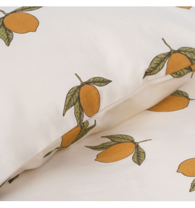 Parure de lit enfant Grands Citrons - Konges Slojd