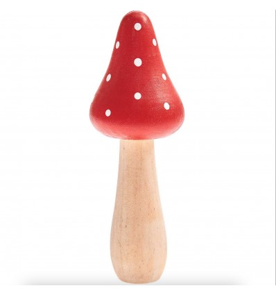 Champignon en bois rouge (M) - Rico Design