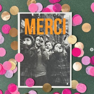 Carte vintage "Merci" - Atelier Kencre