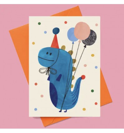 Carte Dino party - Daria Solak Illustration