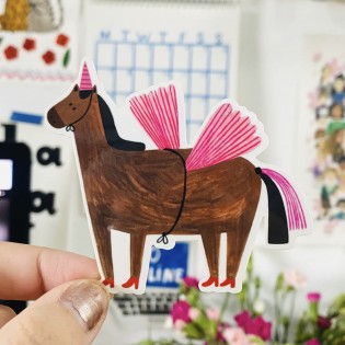 Autocollant Licorne - Daria Solak illustrations