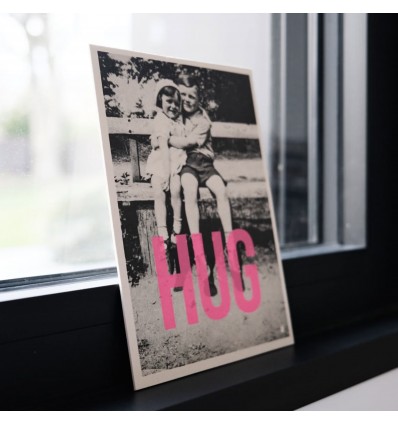 Carte vintage "Hug" - Atelier Kencre