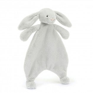 Doudou plat lapin bashful gris - Jellycat