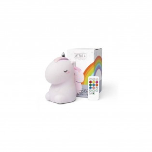 Veilleuse souple Licorne Rose à paillettes - Little L