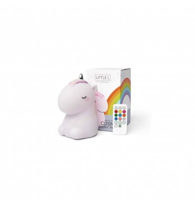 Veilleuse souple Licorne Rose à paillettes - Little L